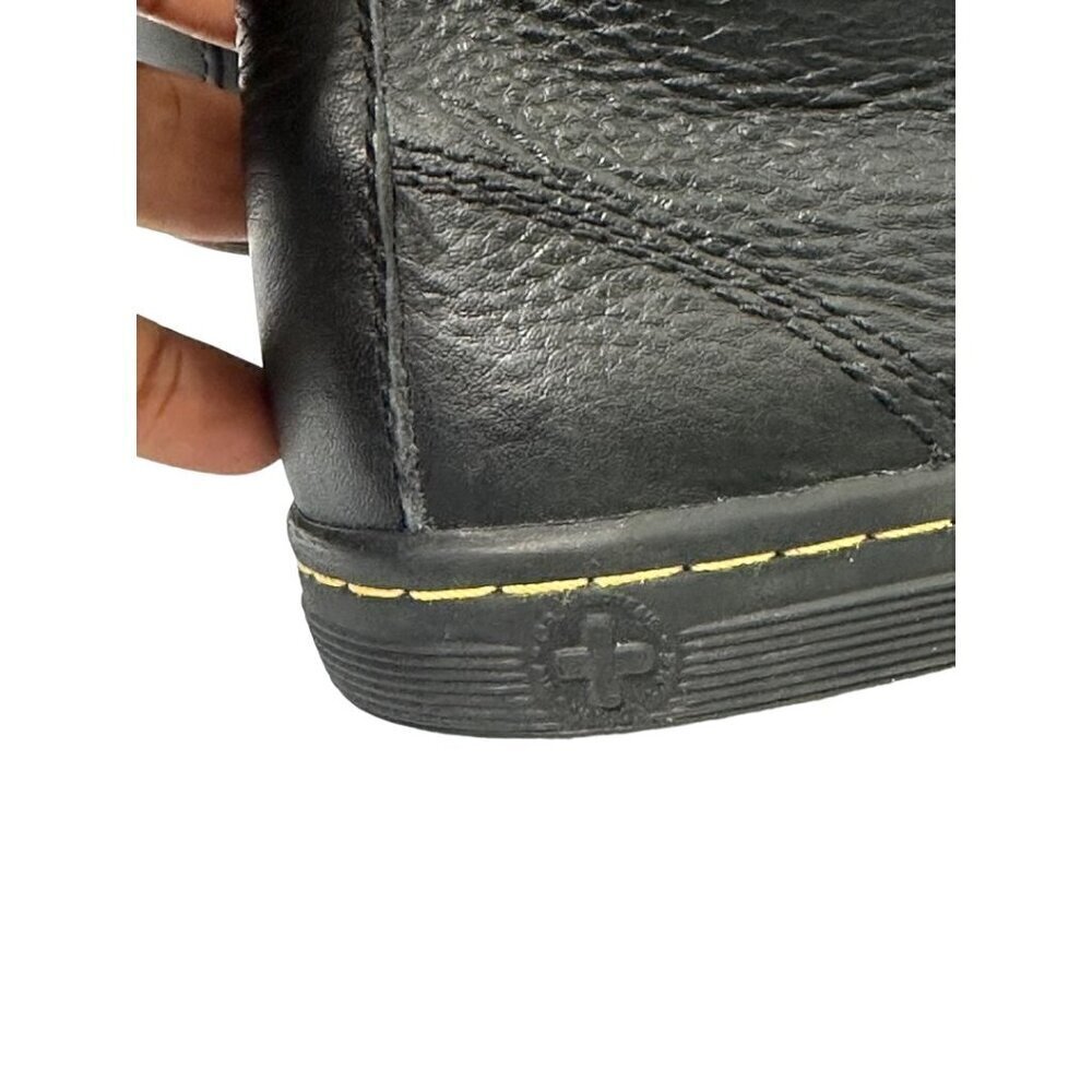 Dr. Martens Stratford Black Fold Over Floral Lined Leather Combat Boots US 7 - Picture 10 of 15